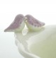Bol à oreilles prénom avec deux oiseaux roses - Faïence made in Quimper - Moineaux & Co - Bretagne
