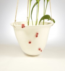 suspension plantes fleurs rouges cerisier japonais moineauxandco faïence quimper
