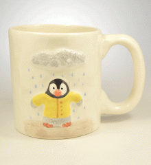 mug-tasse-xxl-pingouin-relief-moineauxandco-faïence-quimper-ciré-jaune