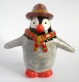 Figurine faïence pingouin scout louveteau atelier moineaux & co made in quimper france