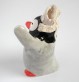 Figurine faïence pingouin coiffe dentelle fouesnantaise bretonne atelier moineaux & co made in quimper france