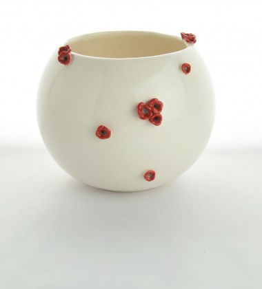 vase boule fleurs cerisier sakura japonisant faïence émaillée ateliers d'art de france moineaux & co quimper