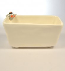 porte-éponge pingouin trous pieds écoulement eau poterie artisanale céramique moineaux & co