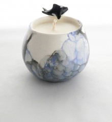 Bougie orque et bulles de savon en céramique.