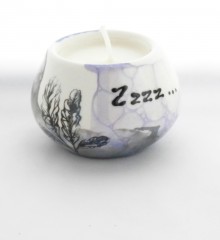 Bougie Zzzz... Algue et bulles de savon. Céramique
