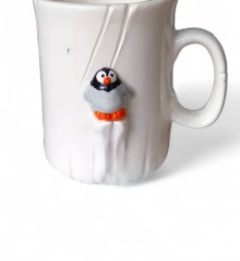 Tasse pingouin sur la banquise - Faïencerie sauvage Moineaux & Co à Quimper.