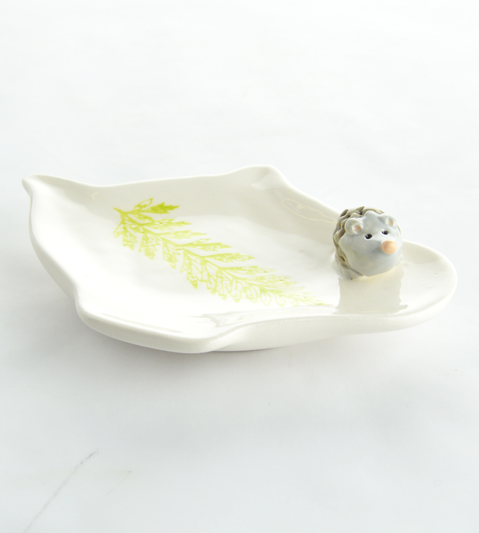 Repose sachet thé en porcelaine blanche