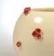 vase boule fleurs de cerisier japonais rouge faïence made in quimper france moineauxandco céramiste
