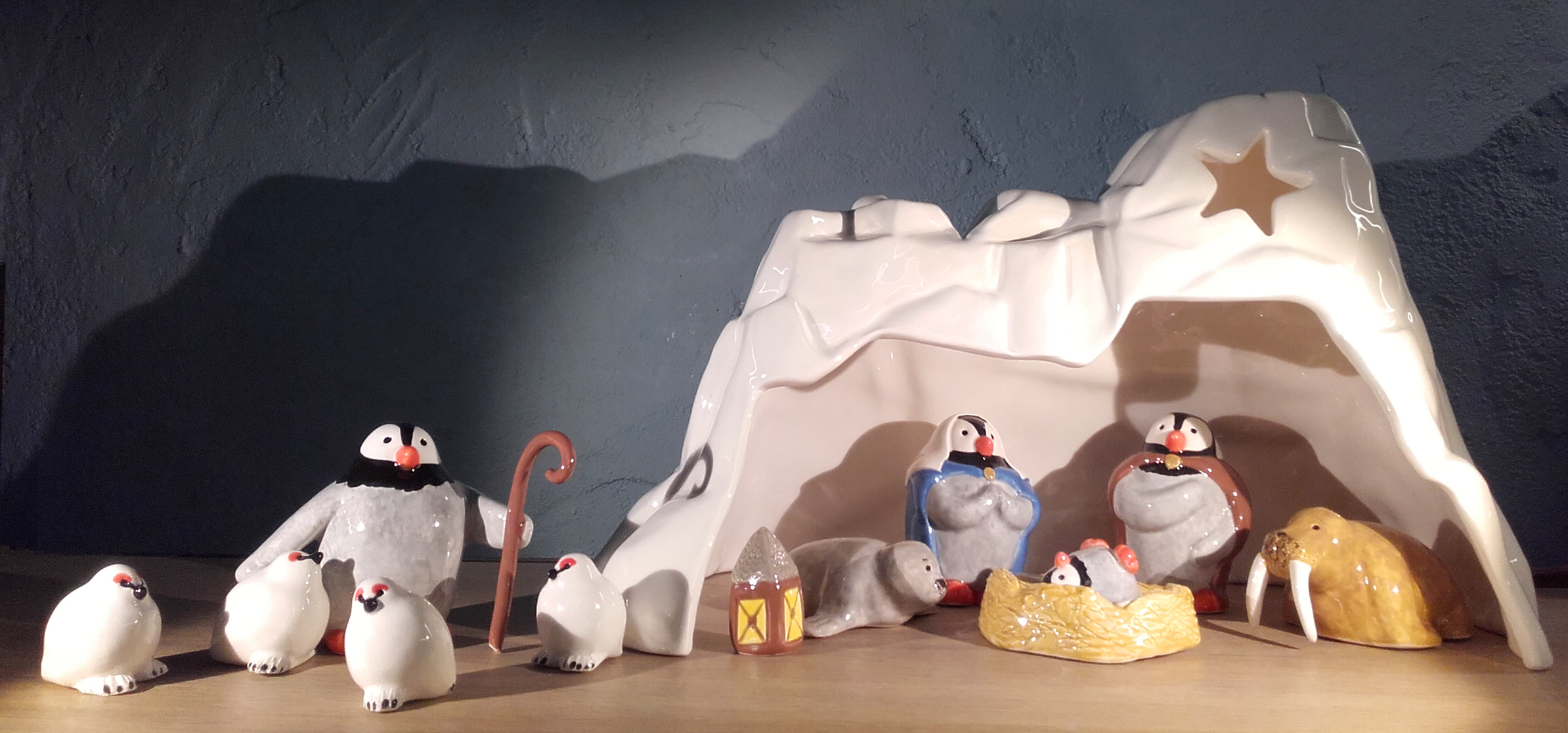 Crèche de Noël sur la banquise