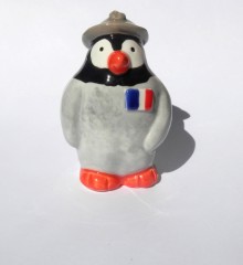 Collection Histoire - Figurine pingouin - Le Poilu - Soldat français première guerre mondiale 1914-1918.