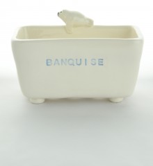 porte-éponge phoque banquise trous pieds écoulement eau céramique poterie artisanale moineaux & co quimper
