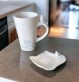 Tasse et repose-sachet de thé goéland - Faïencerie sauvage Moineaux & Co Quimper