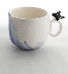 Tasse orque et bulles de savon en céramique.