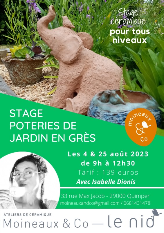 Stage ateliers moineaux and co - poteries de jardin en grès