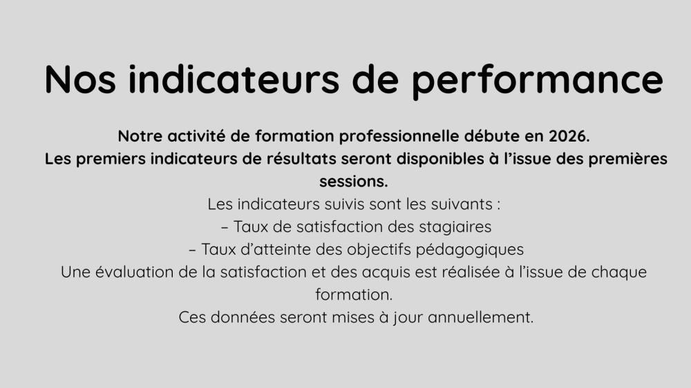Nos indicateurs de performance